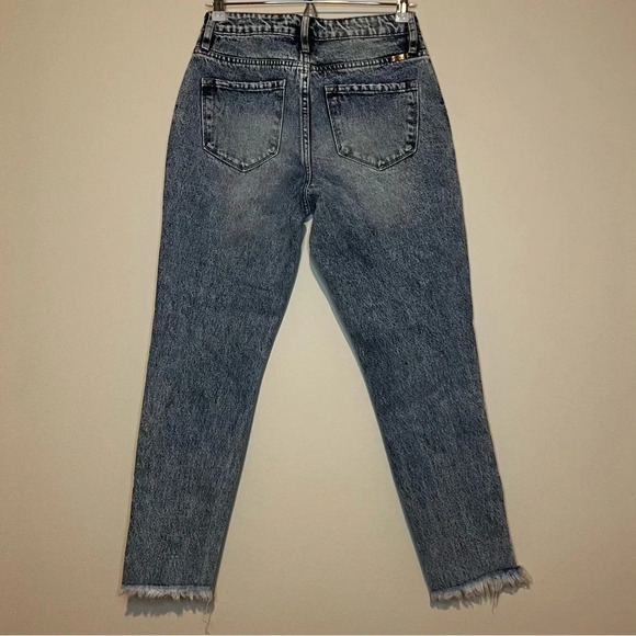 KANCAN Collie Super Distressed Acid Wash High Rise Mom Jeans - Picture 9 of 12